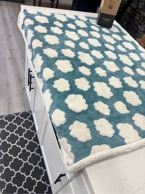 WATERPROOF BLUE CLOUDS PET BLANKET BEDSURE